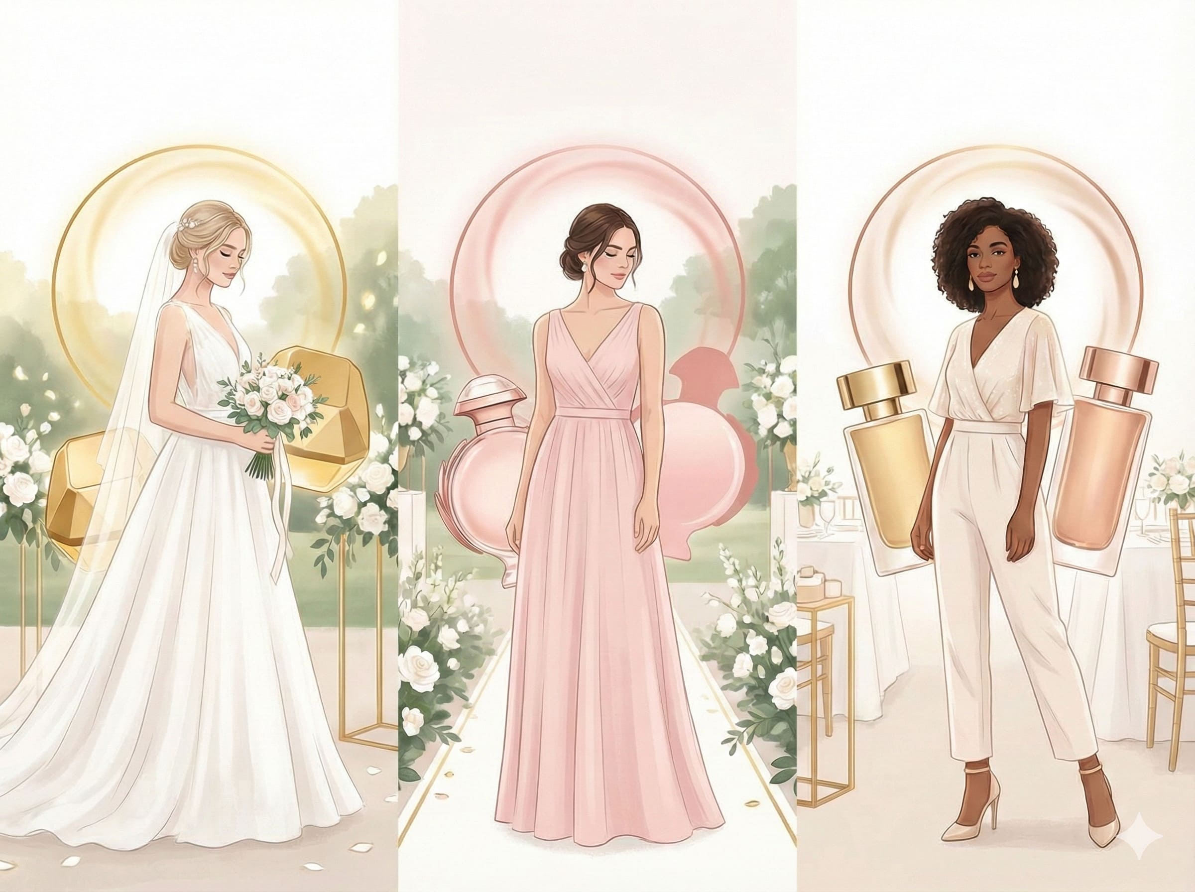 Slide Fragrâncias Para Casamentos: Noiva, Madrinha e Convidada