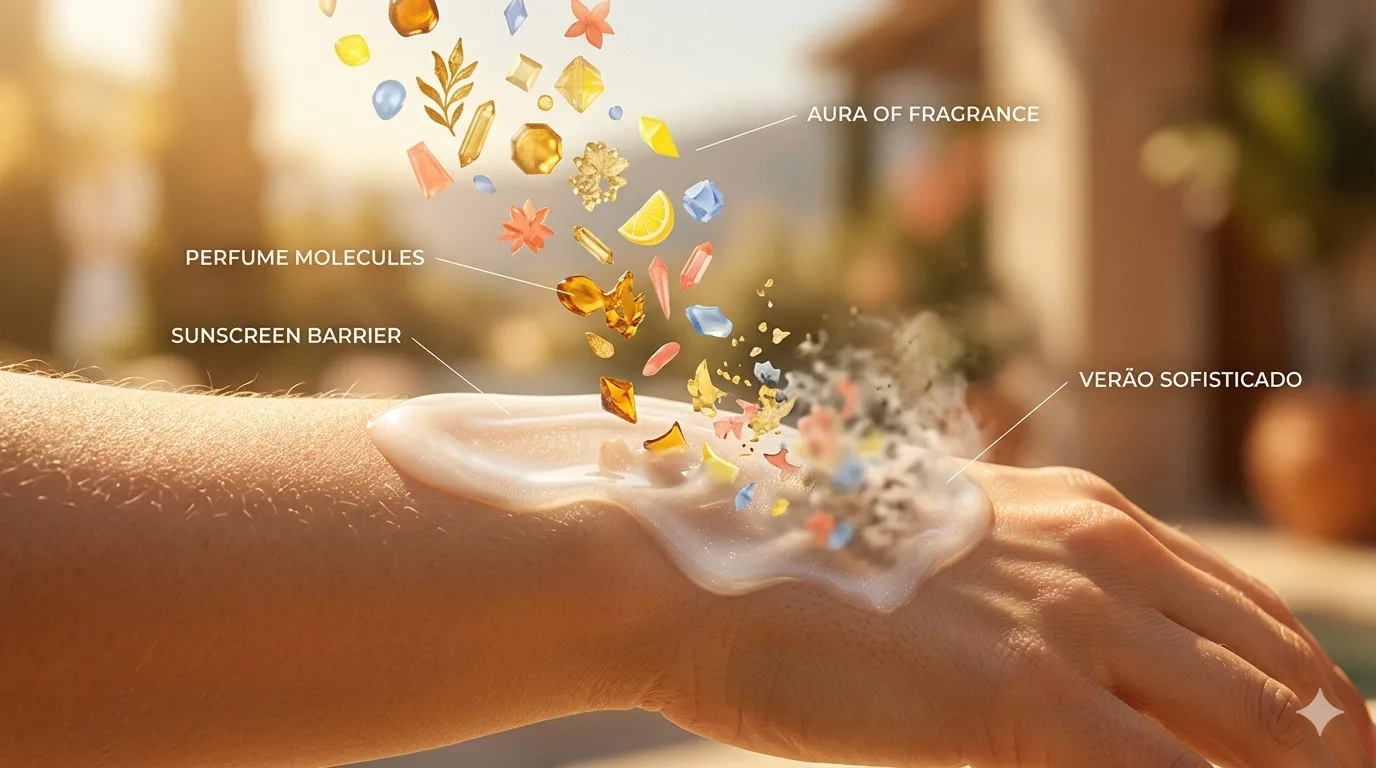 Post Seu protetor solar está apagando o seu perfume? Veja como resolver isso de uma vez por todas